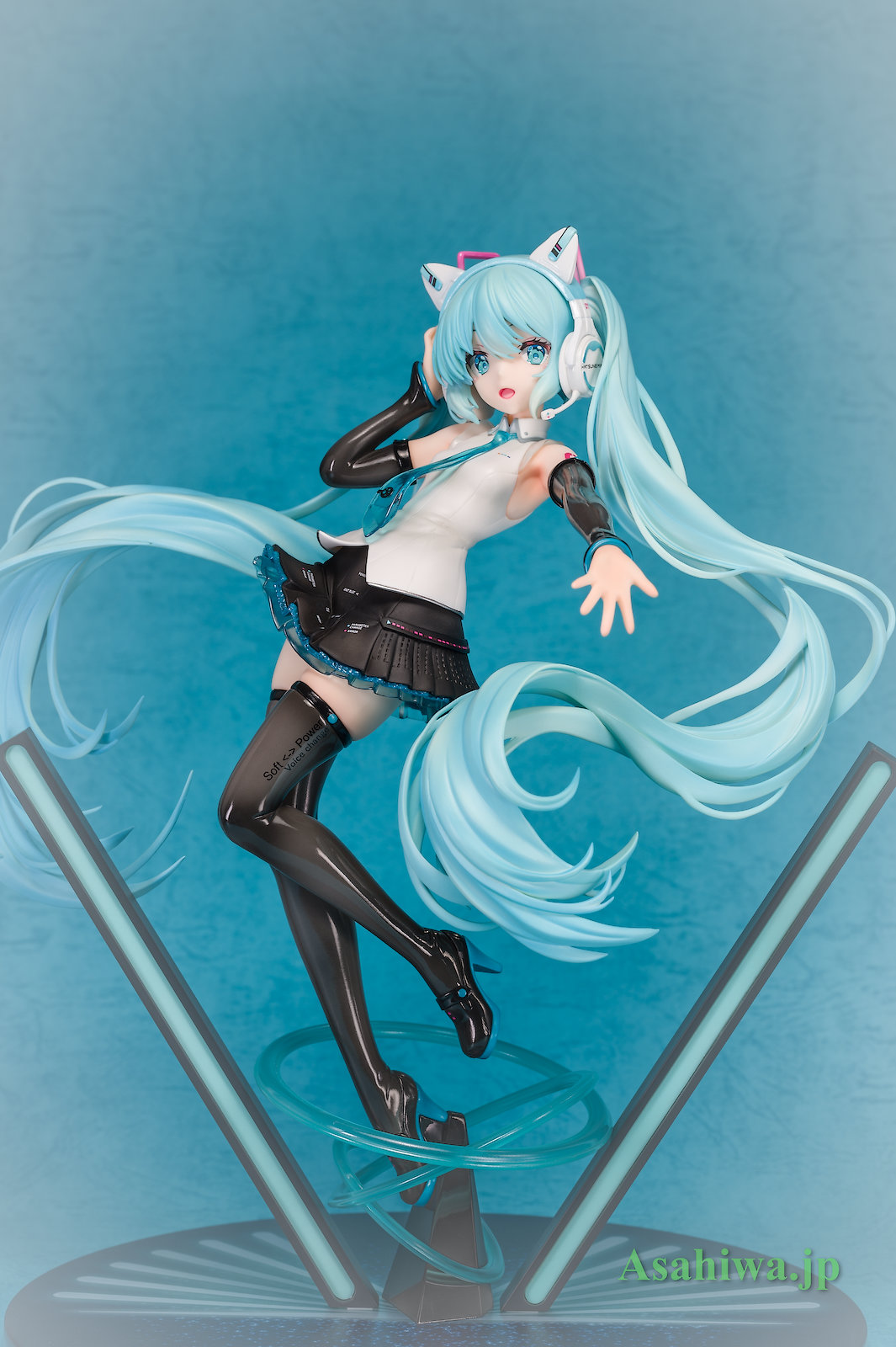 銀座通販連休中値下　妖舞YOWU 初音ミク 猫耳ヘッドフォン 1/7スケールフィギュア コミック・アニメ